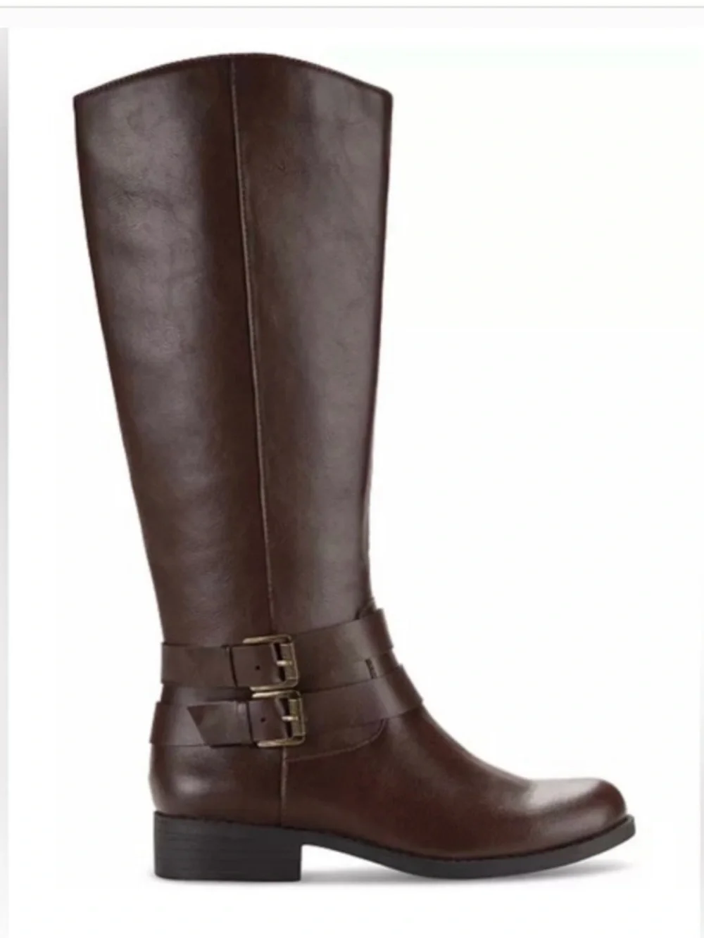 Style & Co. Dark Brown Over-the-Knee Buckle Riding Boots
